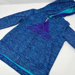 Blue Adidas zip up hoodie